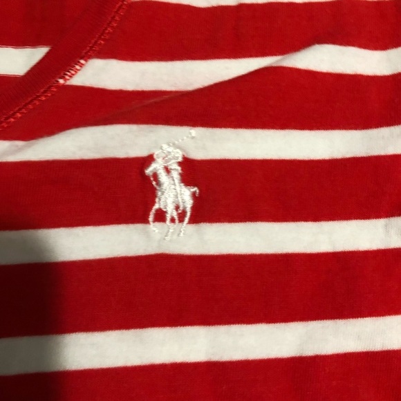 Bundle of 2 Striped V Neck Tees Ralph Lauren Polo Sport & Streetwear Society​ - Picture 4 of 10